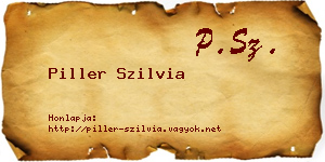 Piller Szilvia névjegykártya