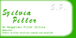 szilvia piller business card